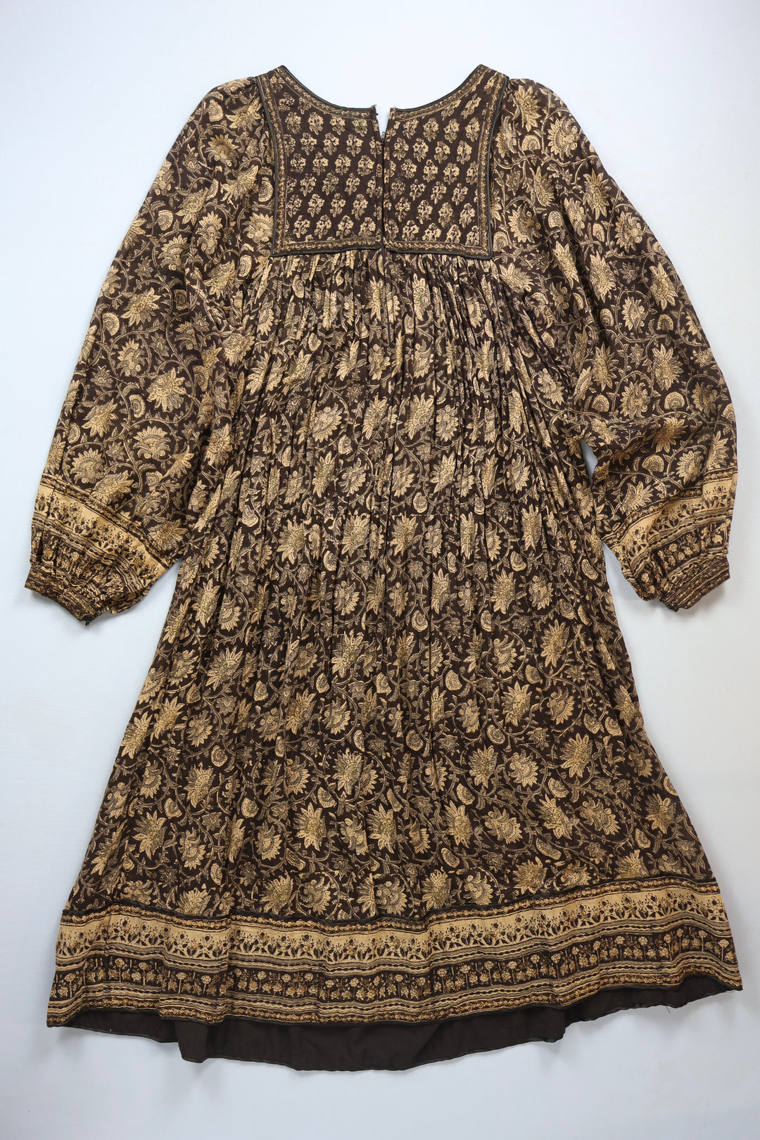 Phool Indian Cotton Dress with Block Print
