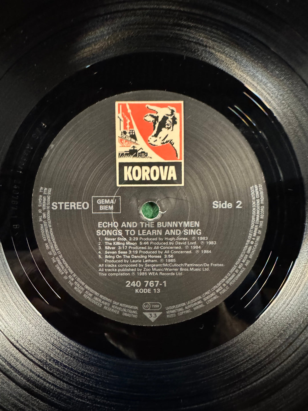 Echo & The Bunnymen Songs To Learn And Sing Vinyl - Think Vintage