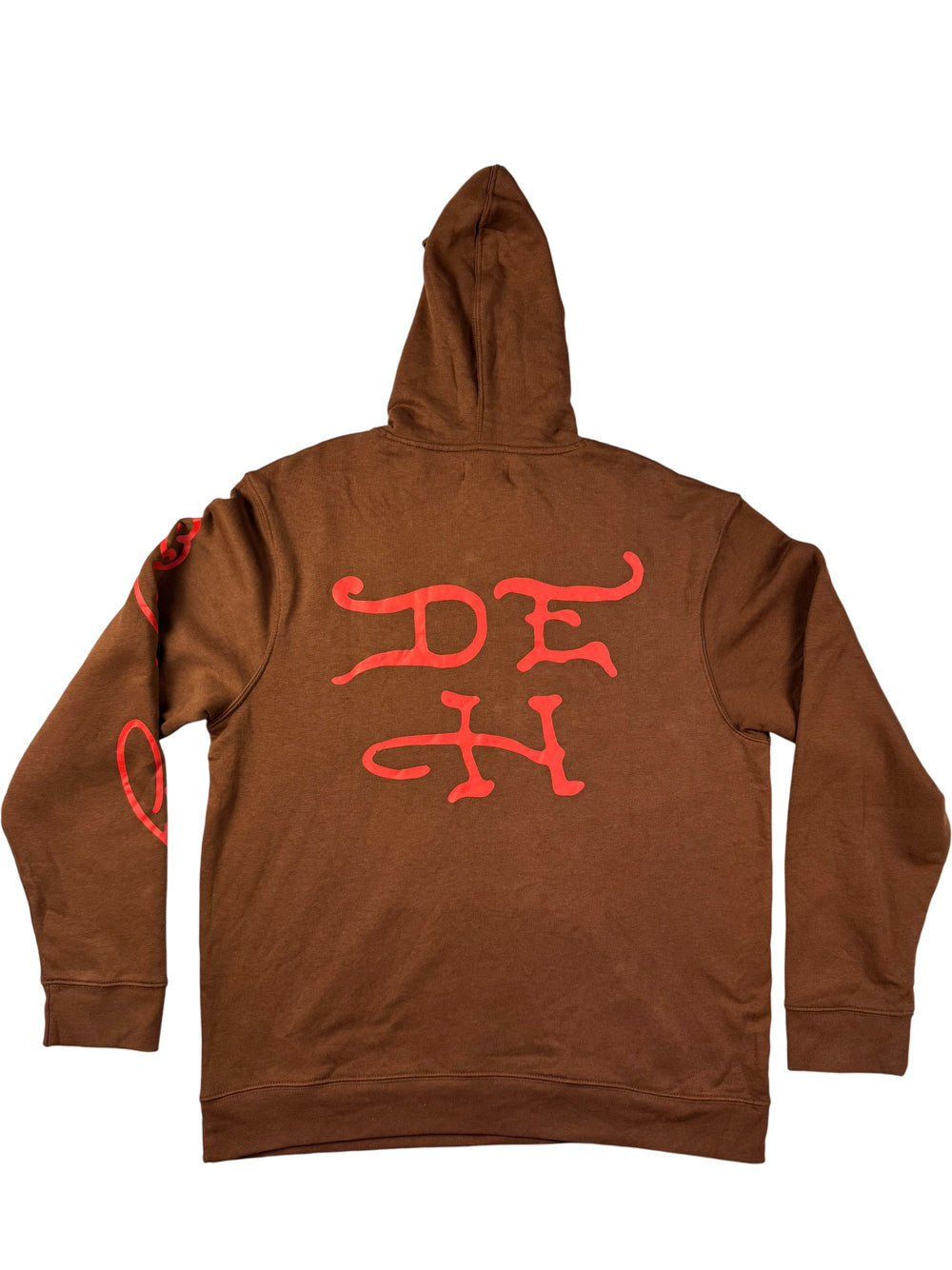 Ed Hardy Brown Hoodie with Graphic Print - XL - Think Vintage