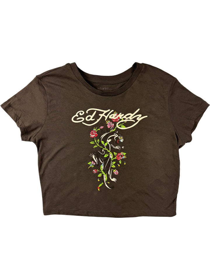 Ed Hardy Floral T-Shirt -S - Think Vintage