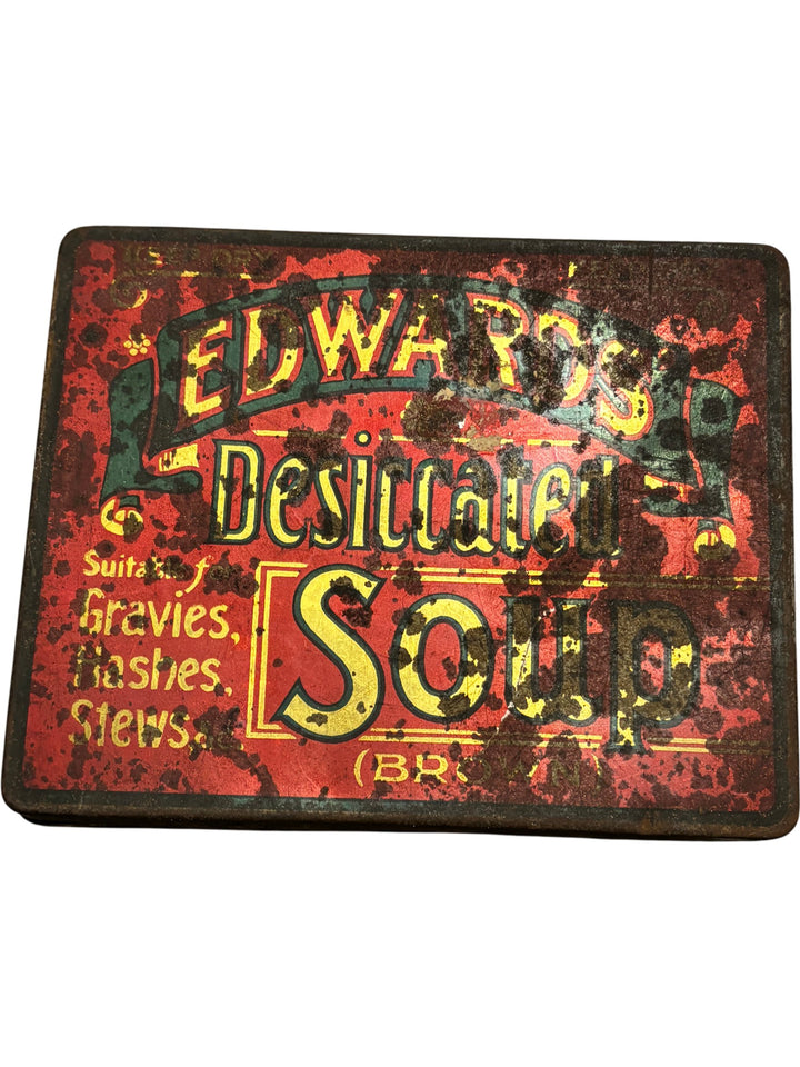 Edward's Desiccated Soup Tin Box - Think Vintage