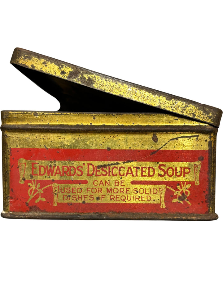 Edward's Desiccated Soup Tin Box - Think Vintage