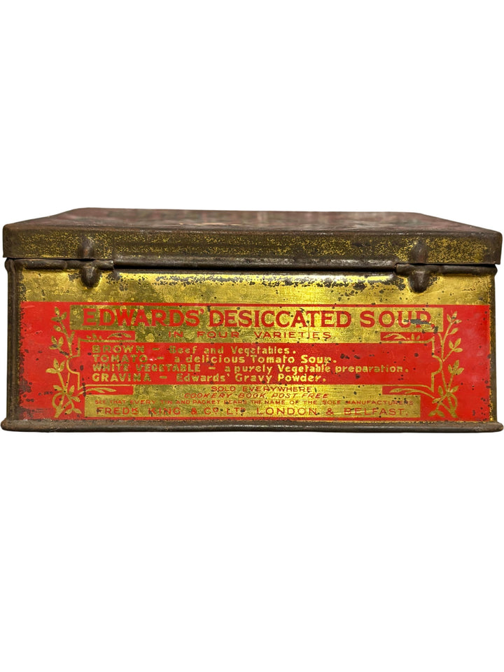 Edward's Desiccated Soup Tin Box - Think Vintage