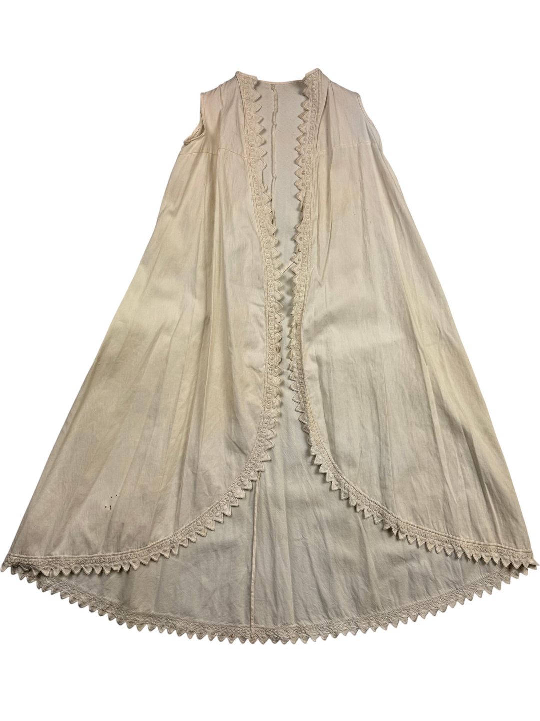 Edwardian Lace Trim Waistcoat - S - Think Vintage