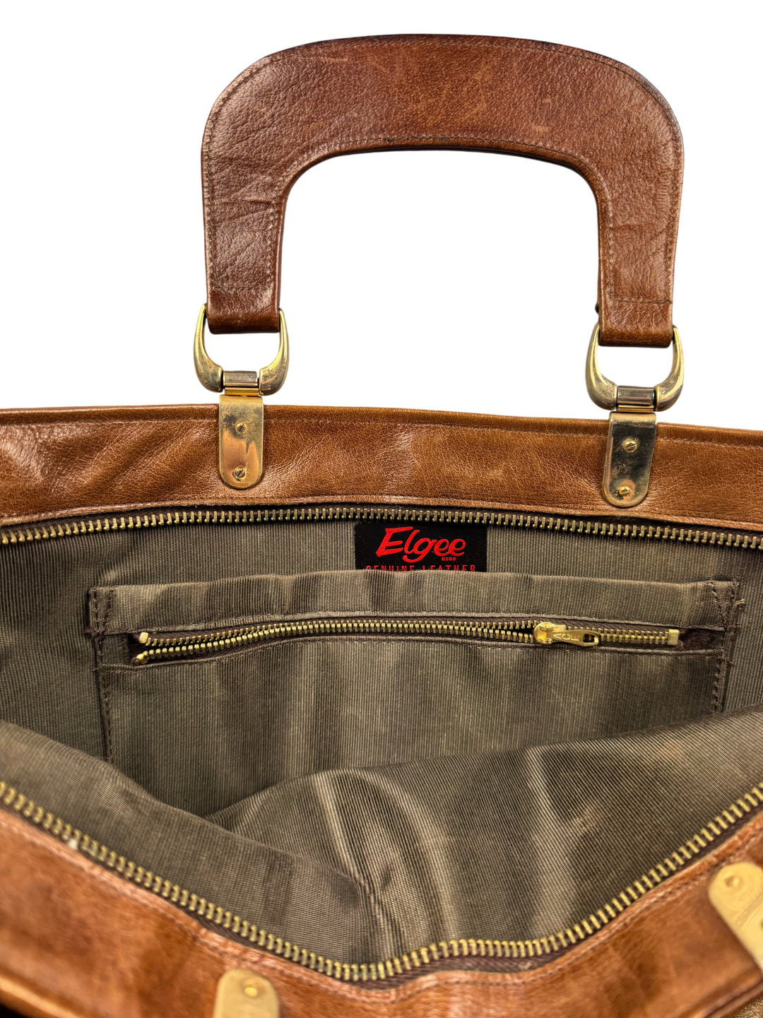 Elgee Genuine Leather Briefcase - Think Vintage ltd