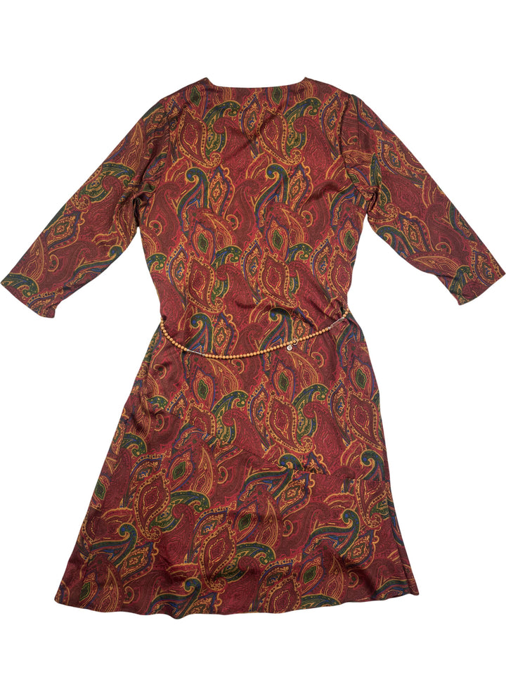 Elif Kose Paisley Dress - M - Think Vintage Online Ltd