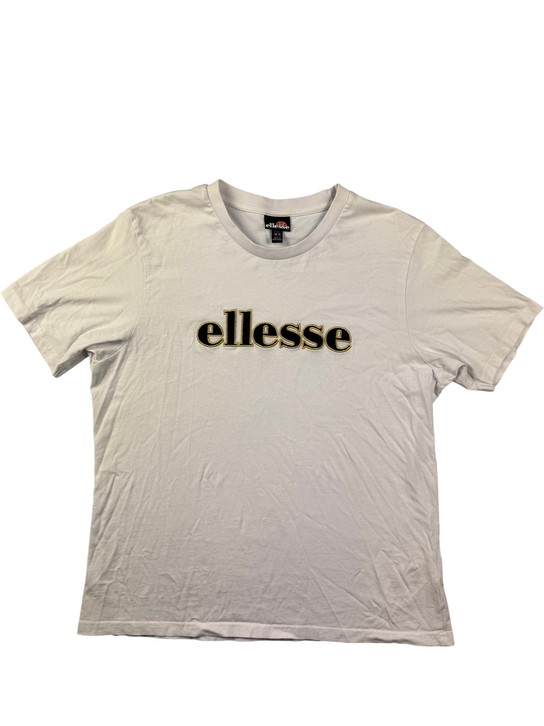 Ellesse Logo White T-Shirt - XL - Think Vintage