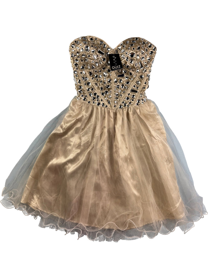 Embellished Strapless Dress - W26 - Think Vintage