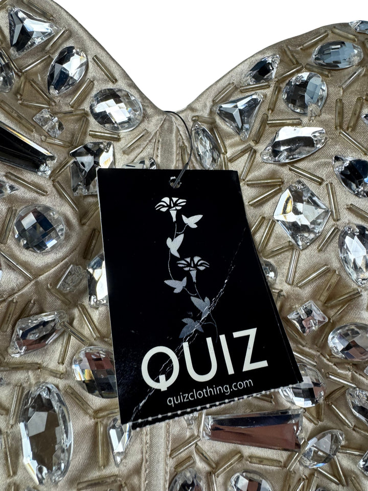 Embellished Strapless Dress - W26 - Think Vintage