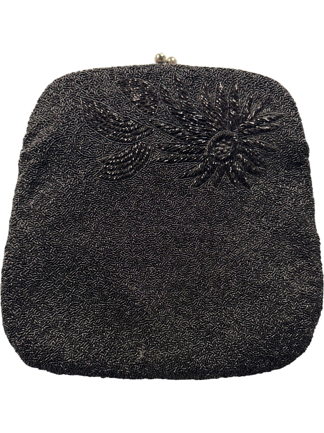 Embroidered Black Clutch Bag - Think Vintage ltd