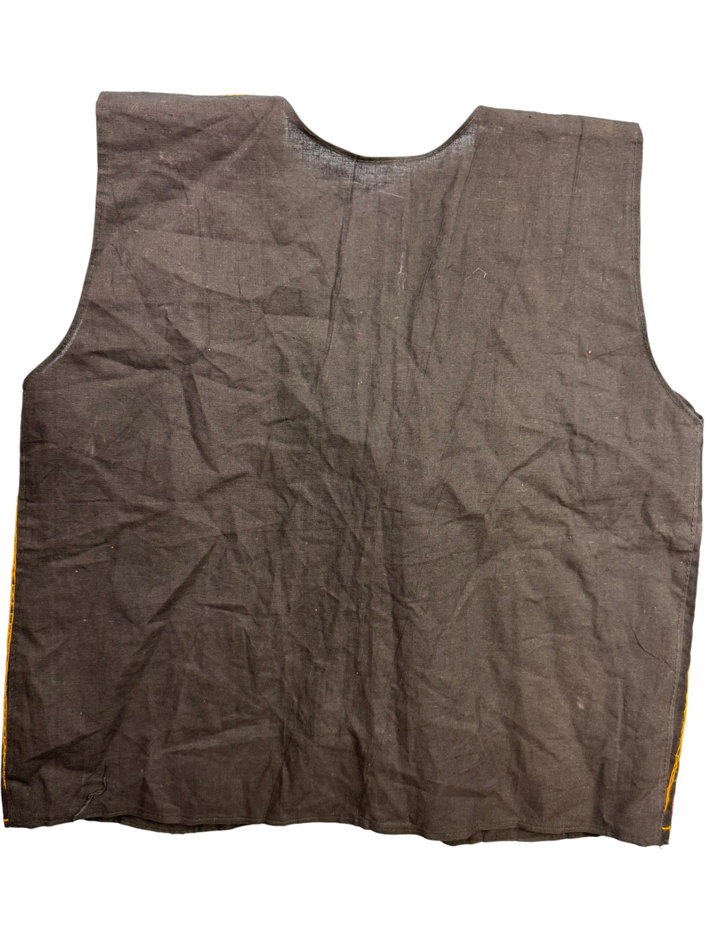 Embroidered Black Ethnic Waistcoat - S - Think Vintage