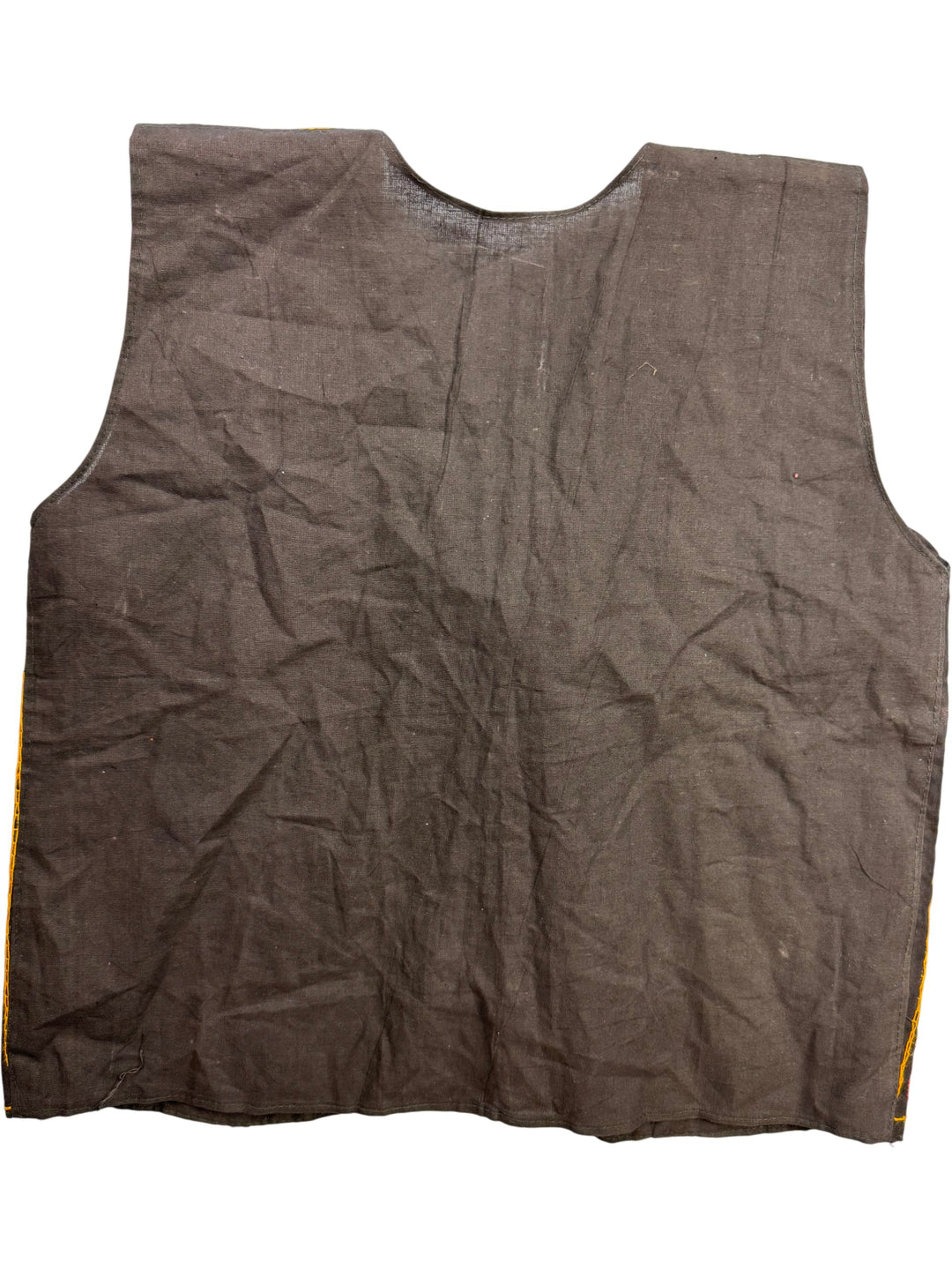 Embroidered Black Ethnic Waistcoat - S - Think Vintage