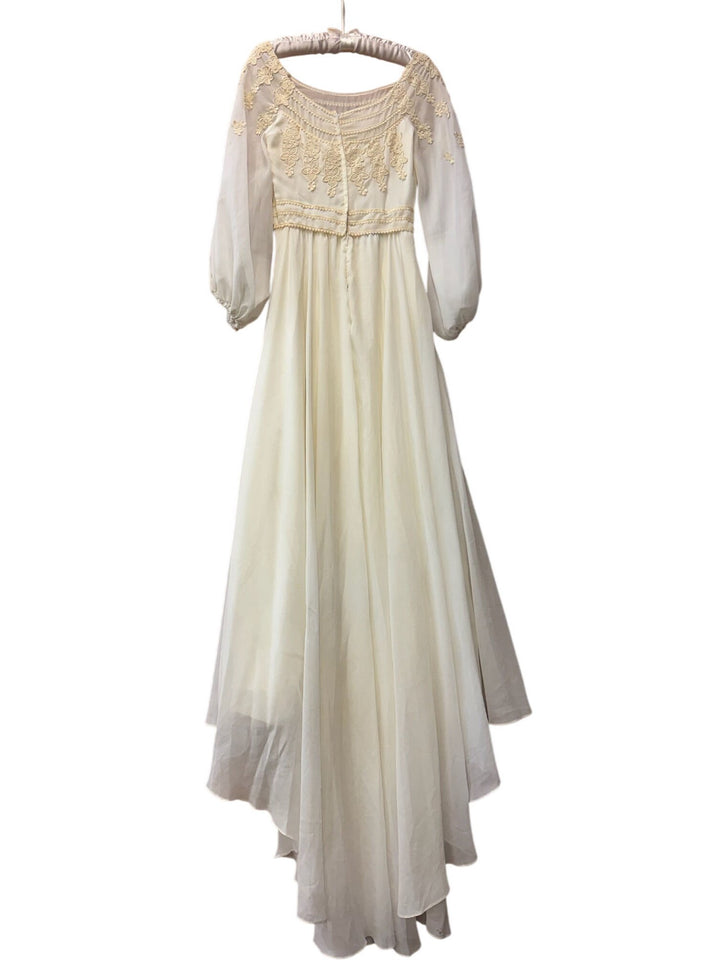 Embroidered Long Sleeve Wedding Dress