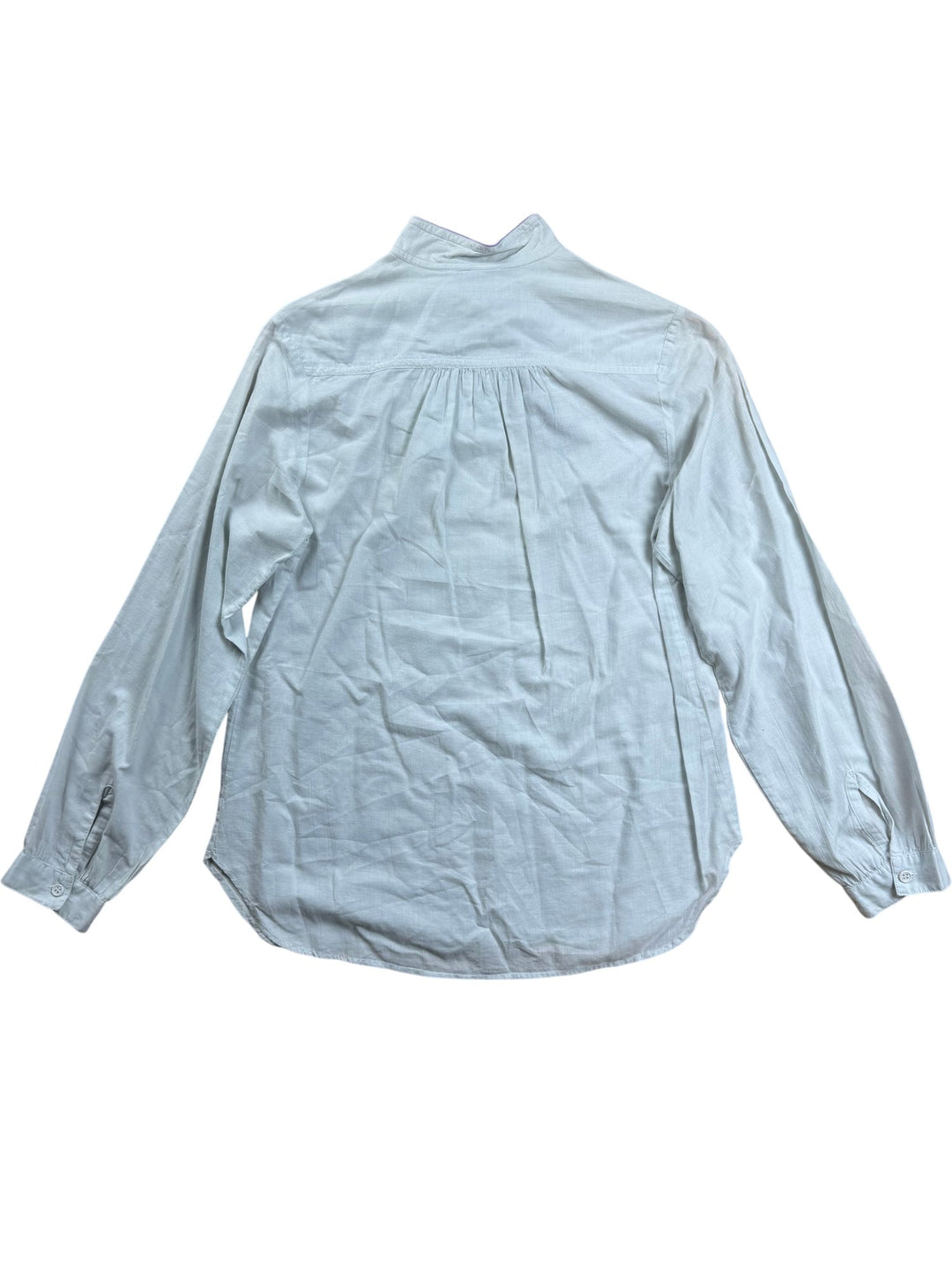 Embroidered Mandarin Collar Shirt - M - Think Vintage ltd