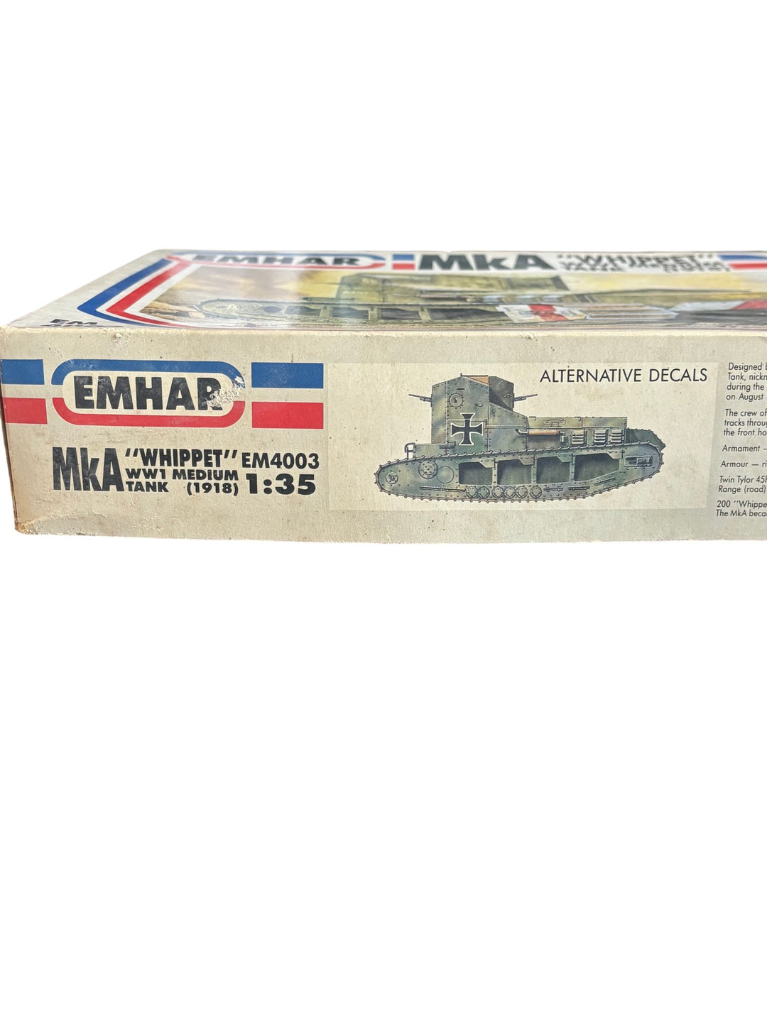 Emhar British MkA Whippet WWI Medium Tank Model Kit 1:35 Scale EM4003 - Think Vintage ltd