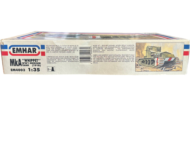 Emhar British MkA Whippet WWI Medium Tank Model Kit 1:35 Scale EM4003 - Think Vintage ltd