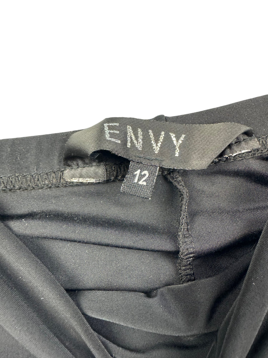 Envy Black Tank Top with Gold Strap Details - S - Think Vintage ltd