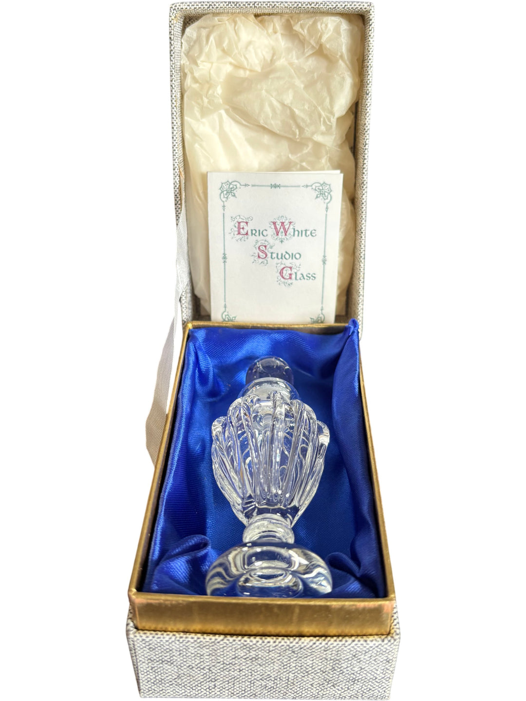 Eric White Studio Glass Collectable Glass Perfume Bottle with Box - Think Vintage