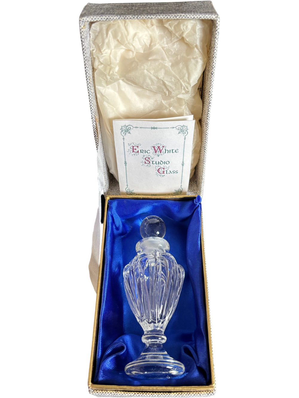Eric White Studio Glass Collectable Glass Perfume Bottle with Box - Think Vintage