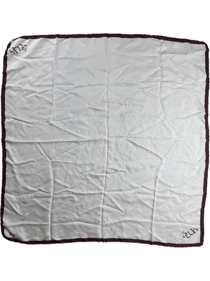 Ernex London White Silk Scarf - Think Vintage ltd