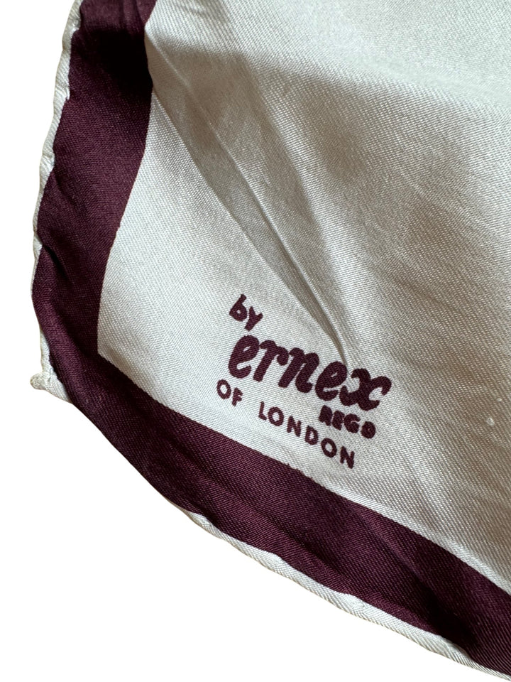 Ernex London White Silk Scarf - Think Vintage ltd