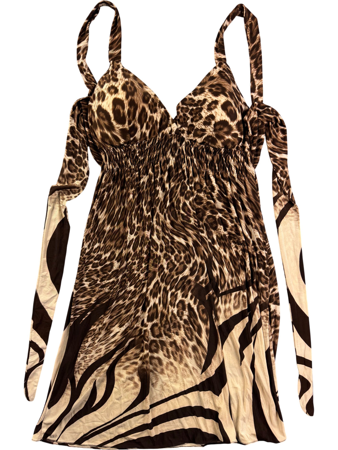 Esperance Paris Leopard Print Dress - M - Think Vintage