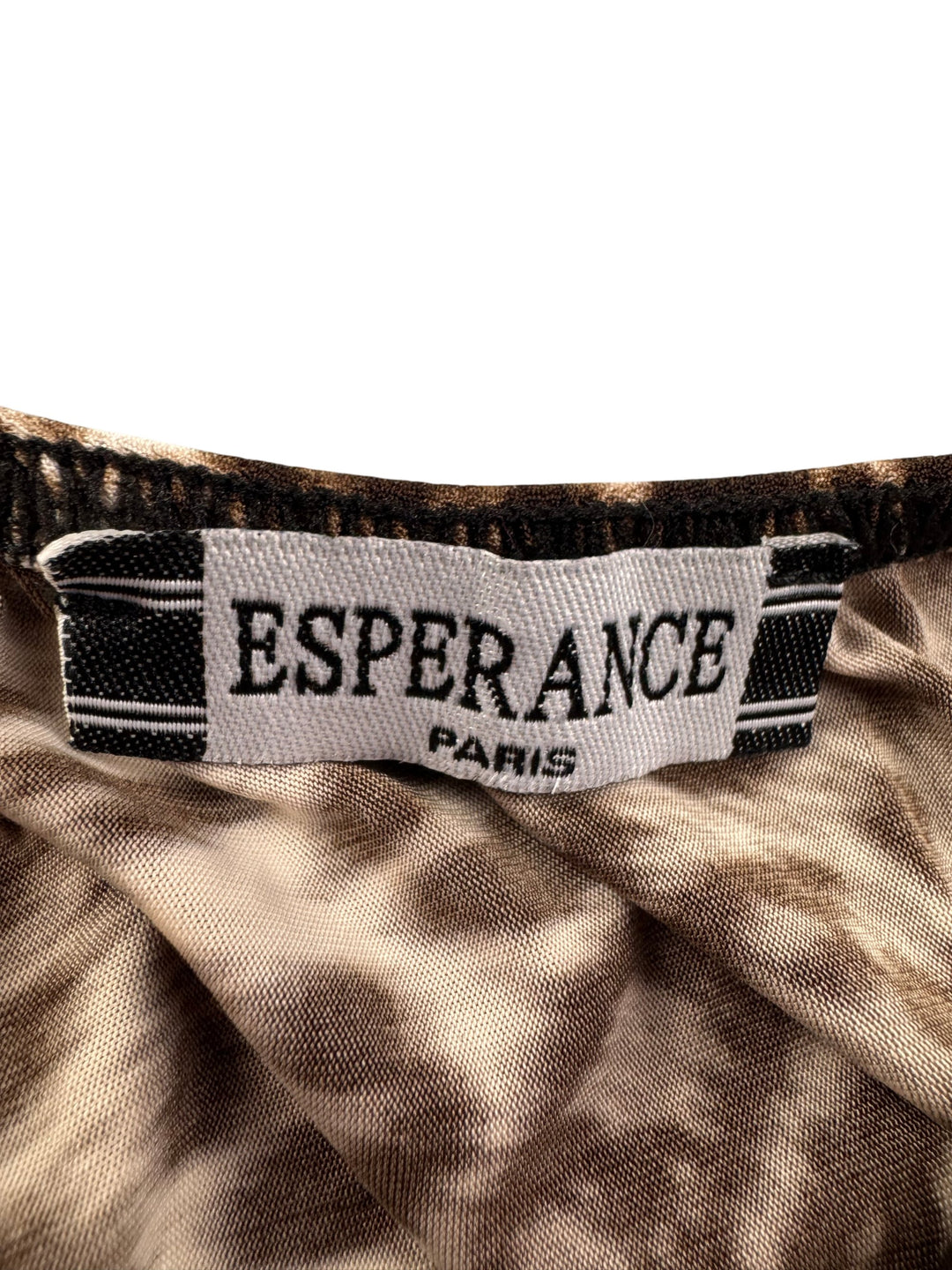 Esperance Paris Leopard Print Dress - M - Think Vintage
