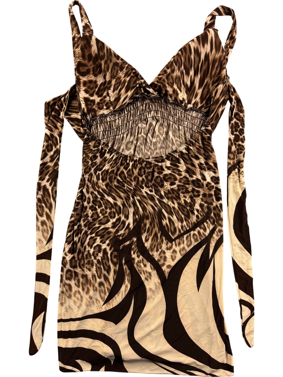 Esperance Paris Leopard Print Dress - M - Think Vintage Online Ltd