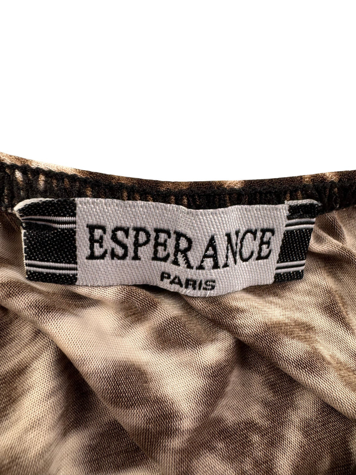 Esperance Paris Leopard Print Dress - M - Think Vintage ltd