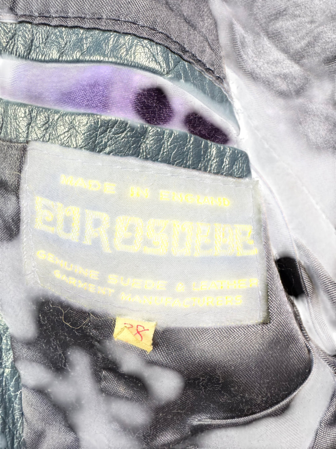 Eurosuede Navy Leather Jacket - M - Think Vintage ltd