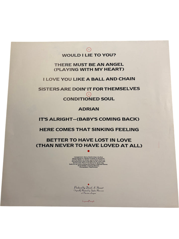 Eurythmics Be Yourself Tonight Vinyl Record - Think Vintage