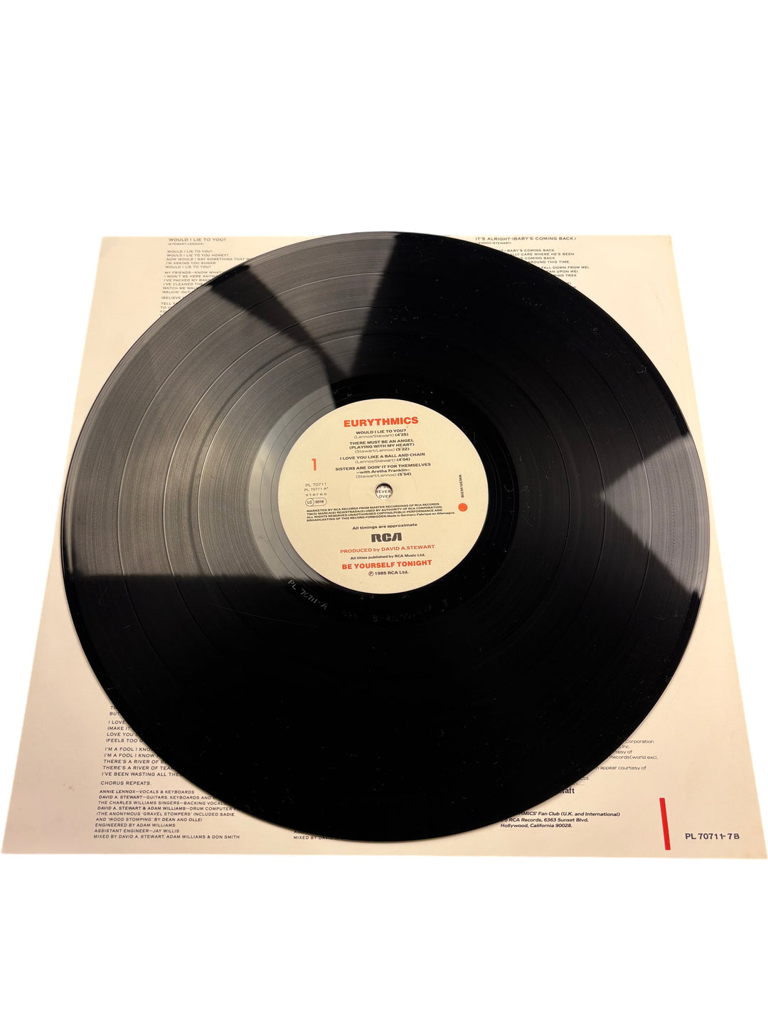 Eurythmics Be Yourself Tonight Vinyl Record - Think Vintage Online Ltd