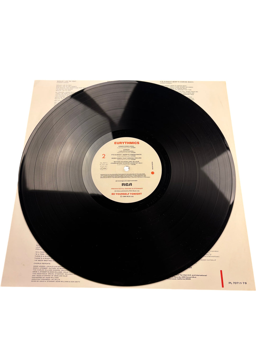 Eurythmics Be Yourself Tonight Vinyl Record - Think Vintage Online Ltd