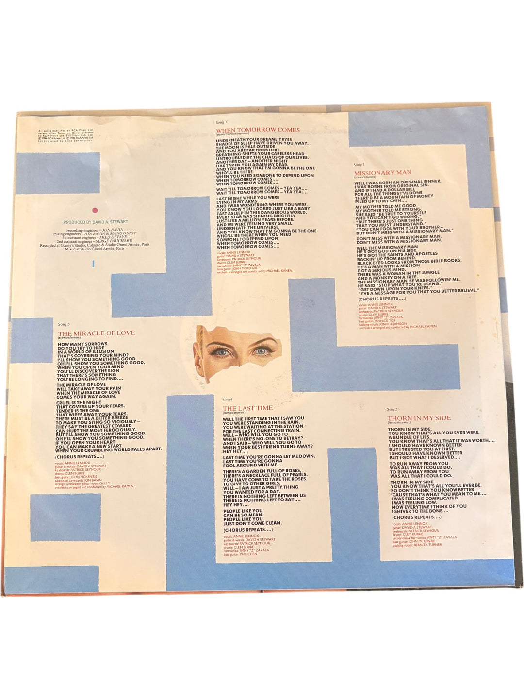 Eurythmics Revenge Vinyl Record - Good - Think Vintage ltd