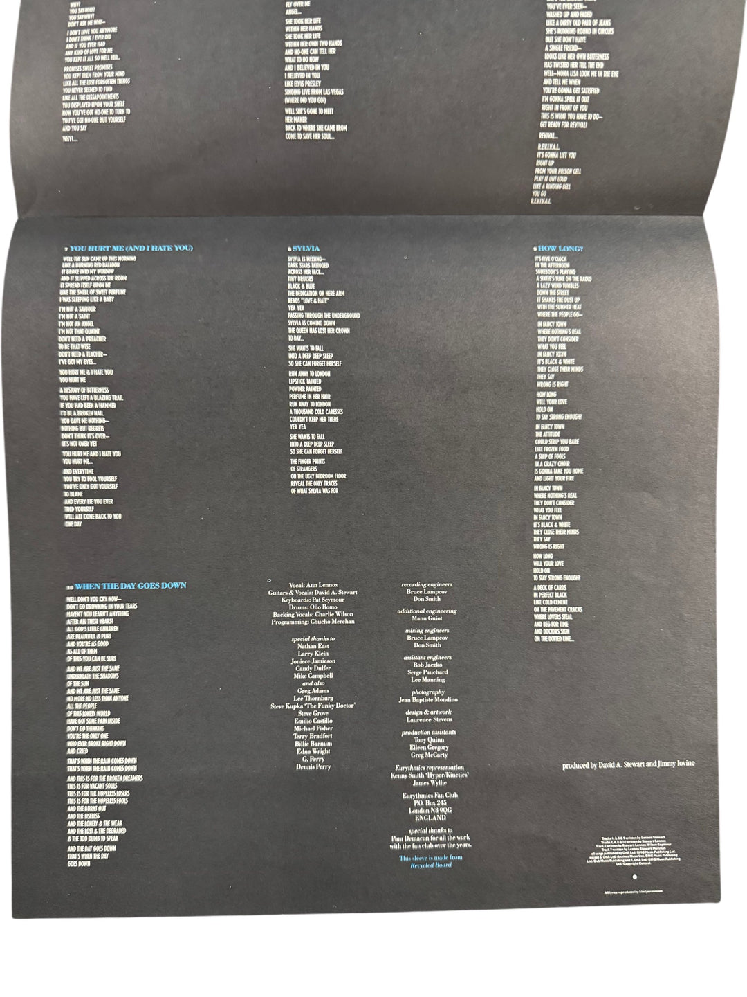 Eurythmics We Too Are One Vinyl Record - Think Vintage