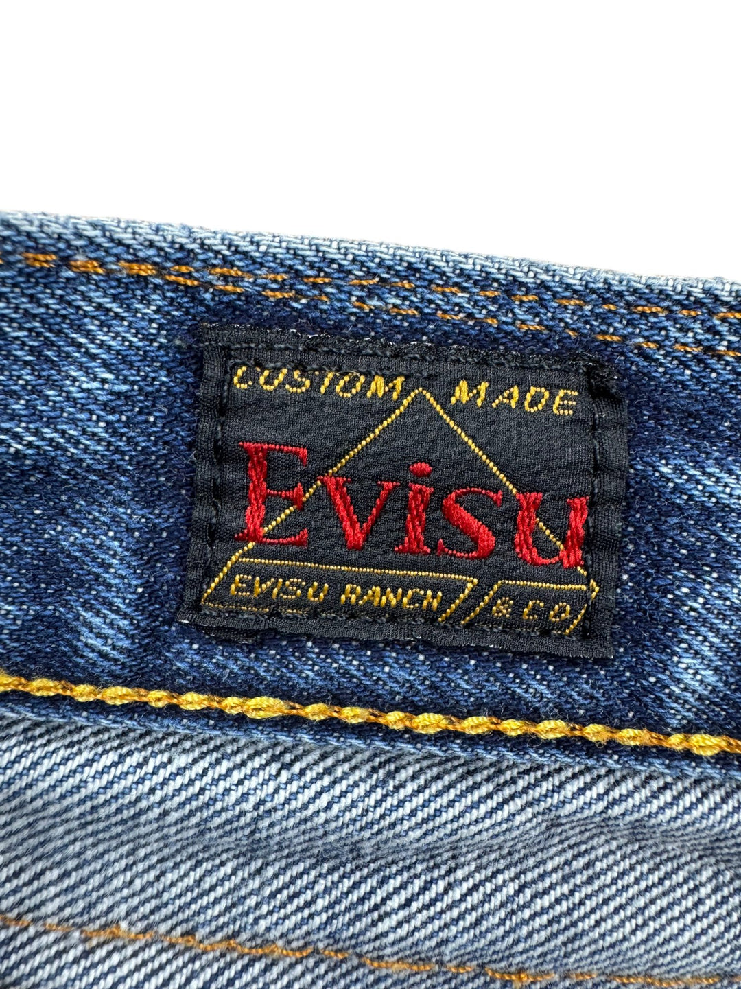Evisu Custom Made Distressed Jeans - W33 - Think Vintage ltd