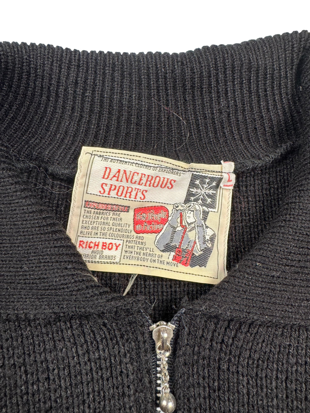 Explorer Styles Black Acrylic Sweater - M - Think Vintage