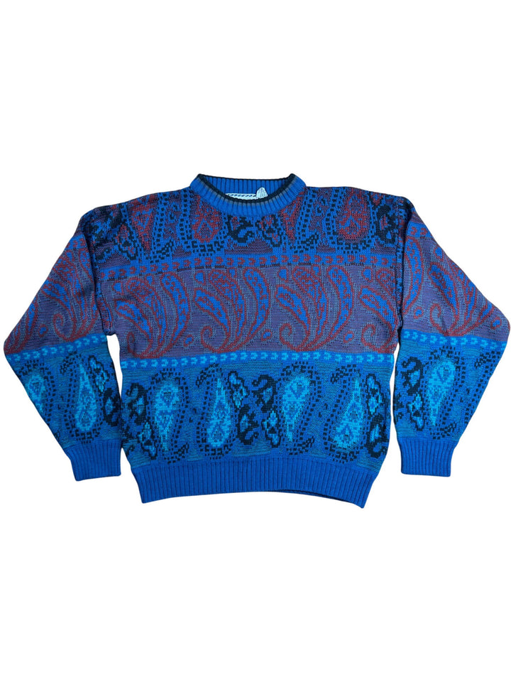 Explosive Saturdays Styling Patterned Sweater - L