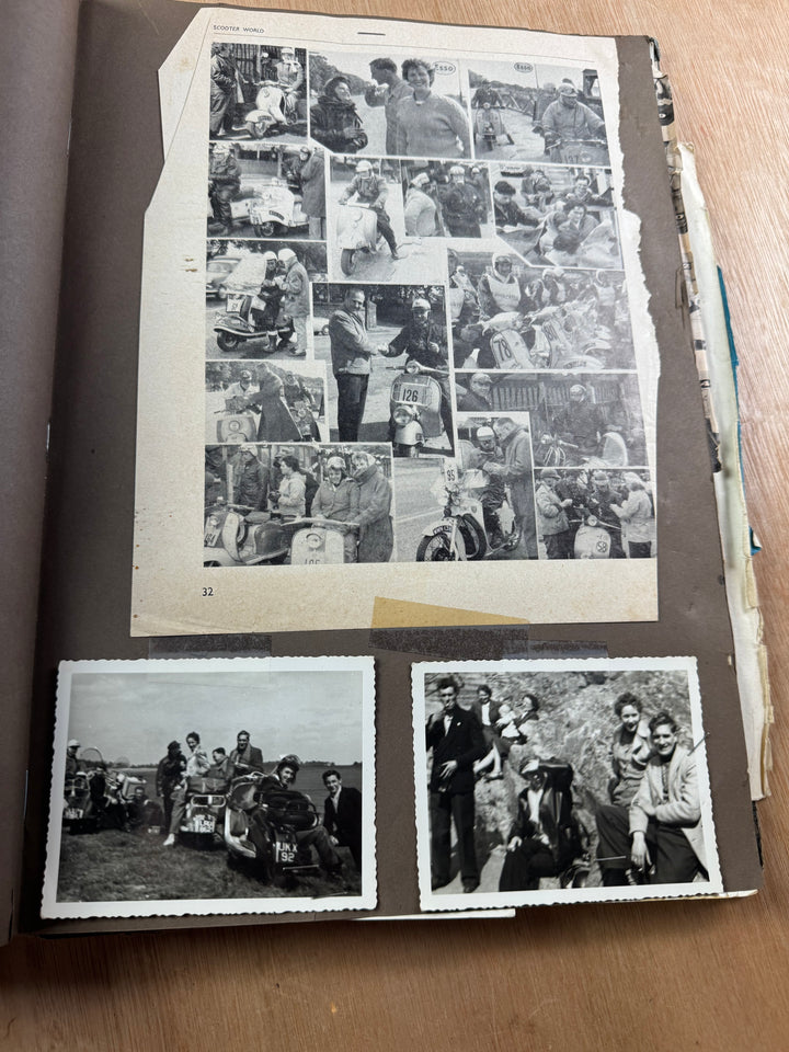 Vintage Scooter Archive Scrapbook – Original Photos, Newspaper Cuttings, Posters & Ephemera