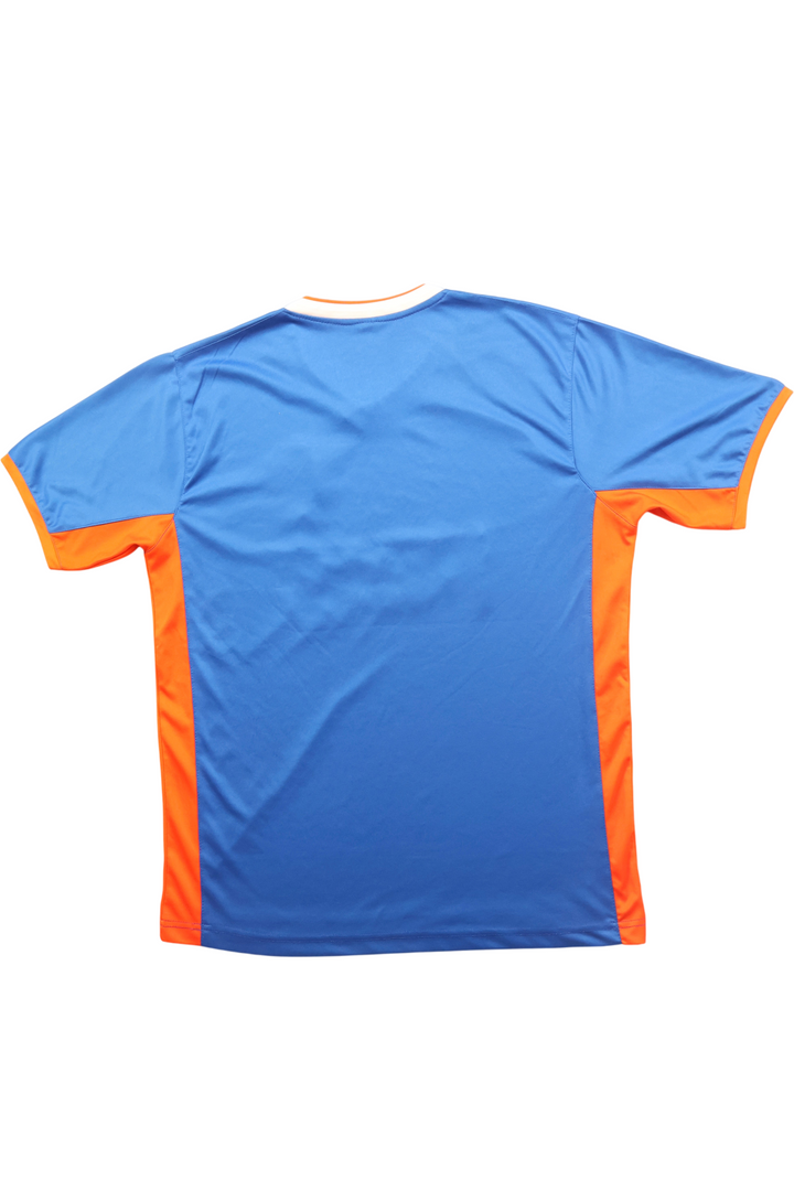 FC Goa Sports T-Shirt Blue and Orange - M - Think Vintage ltd