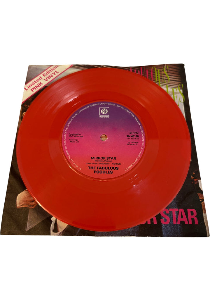 Fabulous Poodles Mirror Star Pink Vinyl 7" - Think Vintage ltd