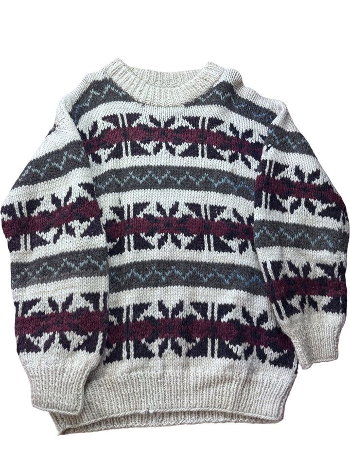 Fair Isle Patterned Knit Jumper - M