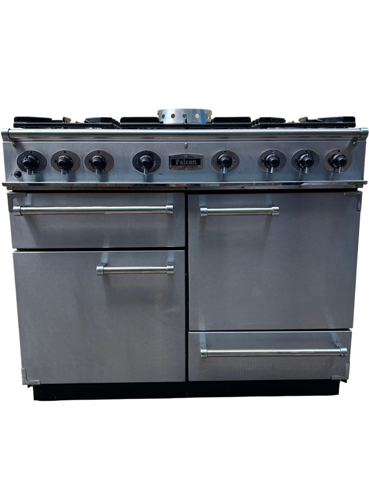 Falcon Stainless Steel Dual Fuel Range Cooker with 5 Burners - Think Vintage