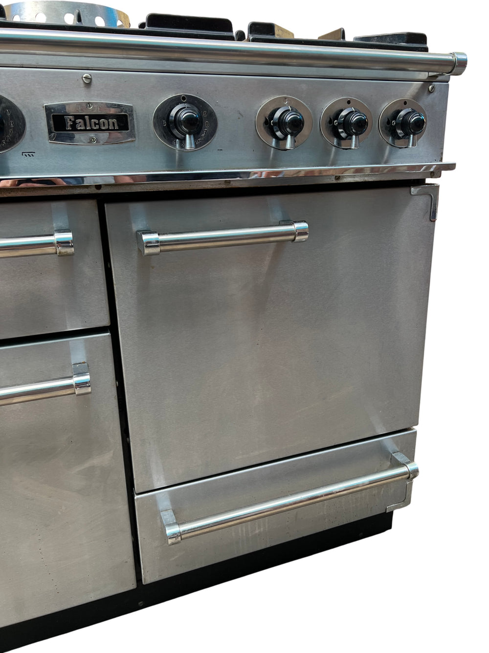 Falcon Stainless Steel Dual Fuel Range Cooker with 5 Burners - Think Vintage