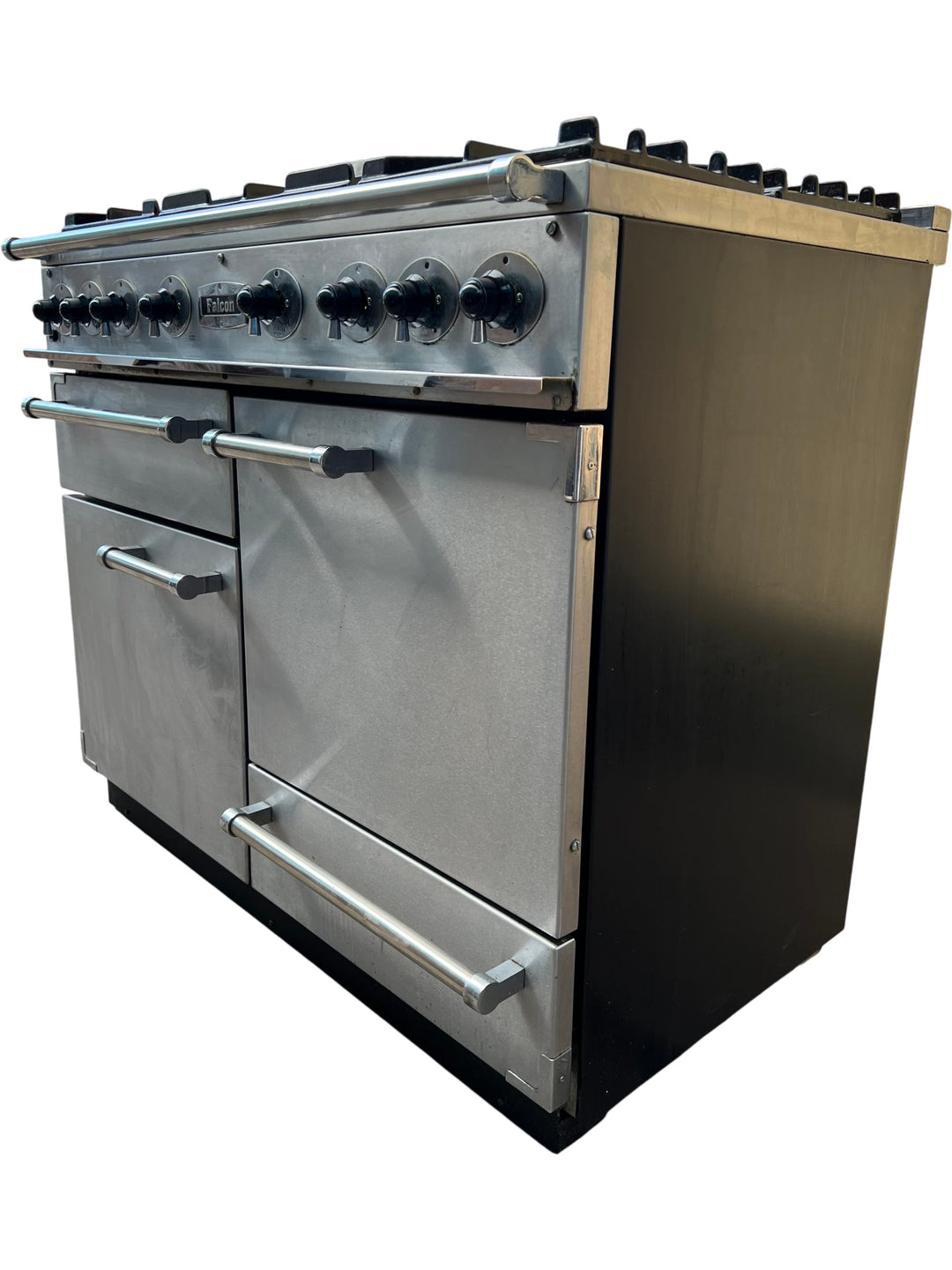 Falcon Stainless Steel Dual Fuel Range Cooker with 5 Burners - Think Vintage