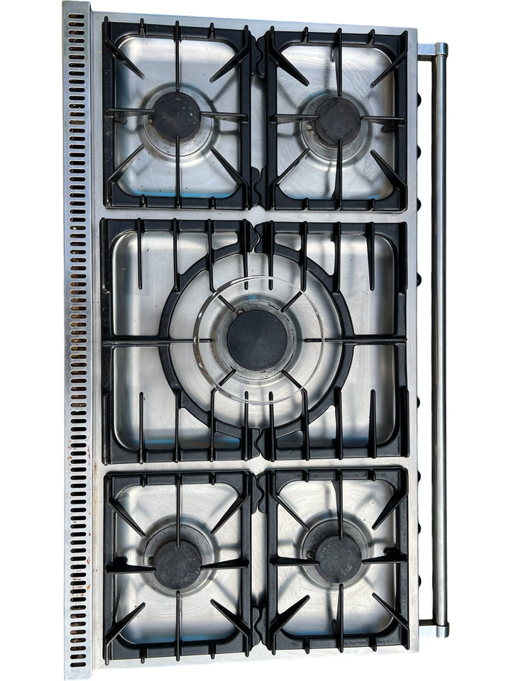 Falcon Stainless Steel Dual Fuel Range Cooker with 5 Burners - Think Vintage