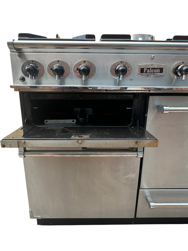 Falcon Stainless Steel Dual Fuel Range Cooker with 5 Burners - Think Vintage