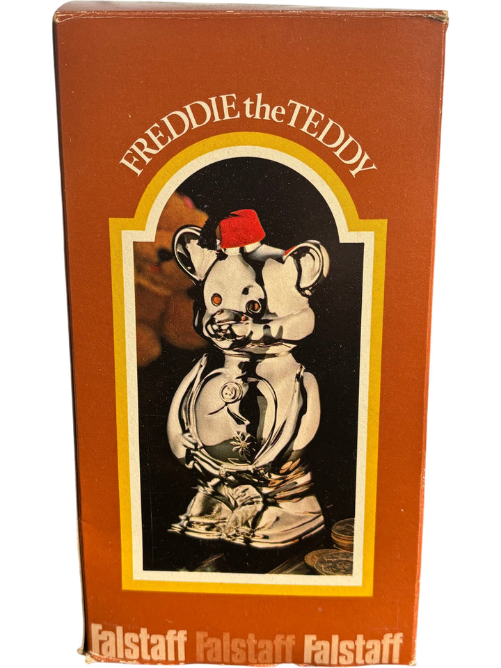 Falstaff Freddie the Teddy Silverplated Piggy Bank Collectable - Think Vintage