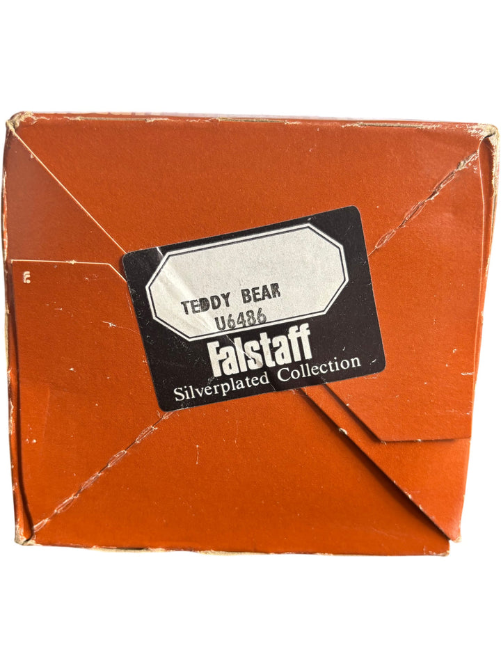 Falstaff Freddie the Teddy Silverplated Piggy Bank Collectable - Think Vintage