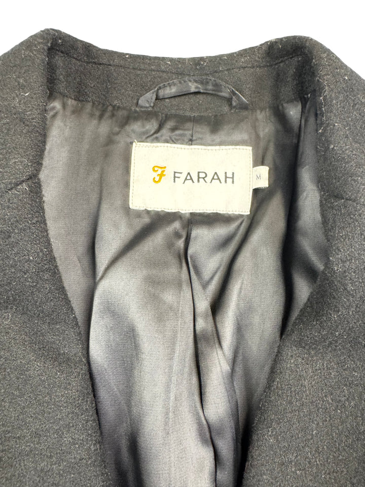 Farah Black Single-Breasted Suit Jacket -M - Think Vintage Online Ltd